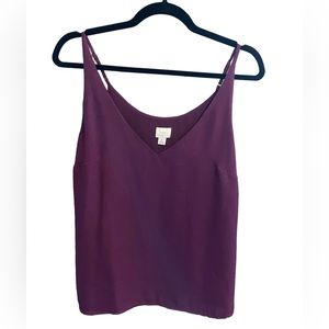 A New Day Small Purple Flowy Spaghetti Strap Blouse